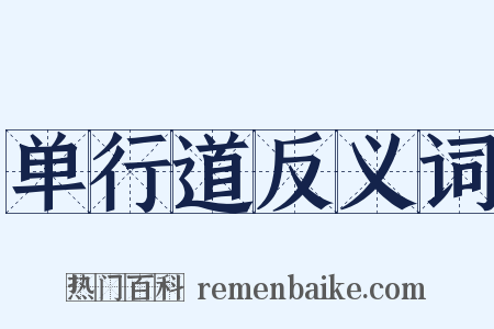 单行道反义词是什么意思的图片
